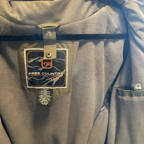 Free Country “3-in-1” Men’s Jacket, Dark Olive & Orange (Size Medium) - Picture 11 of 15